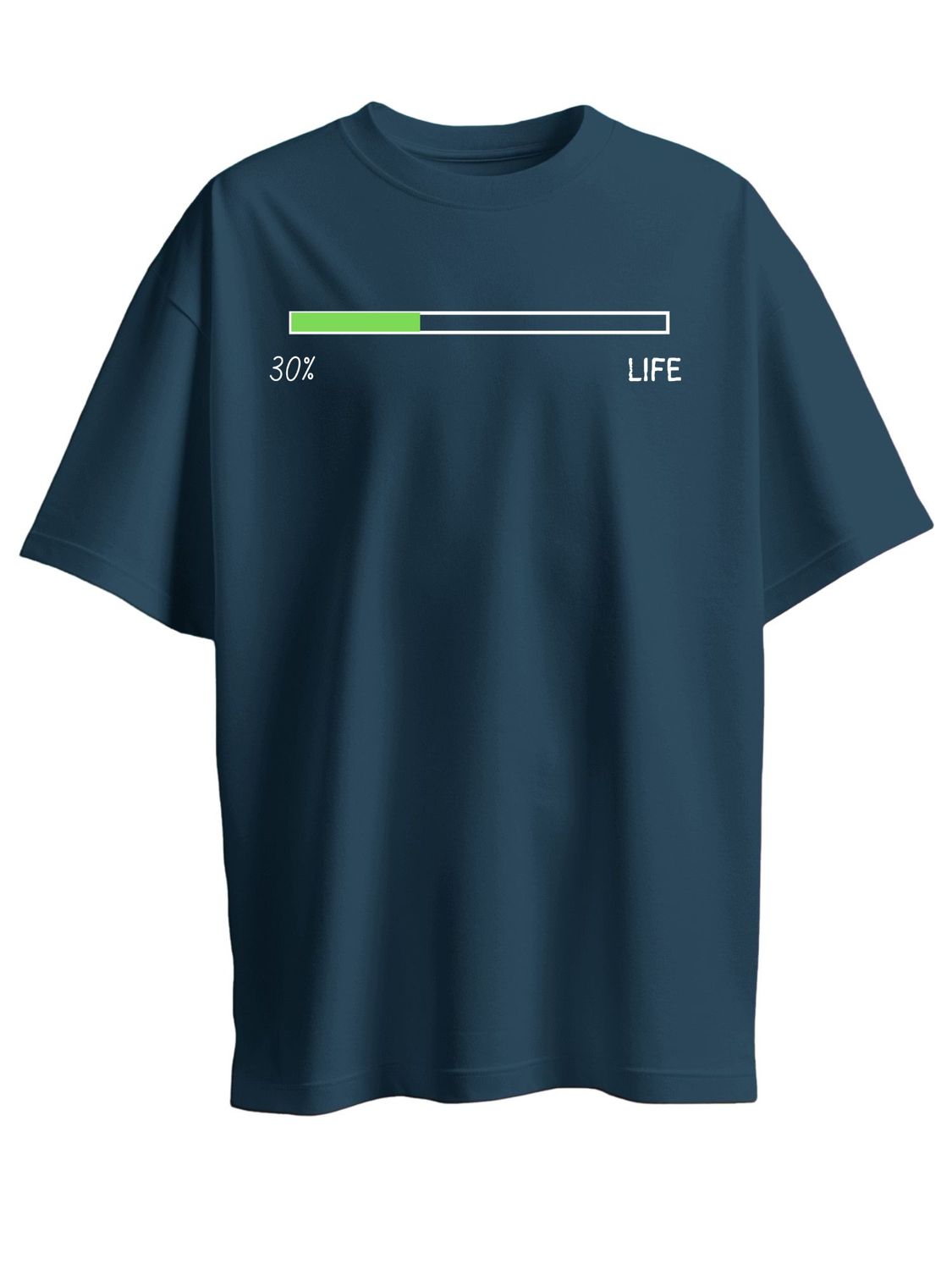 Roads to India® Men's Pure Cotton Casual T-Shirt – Life Percentage Graphic Tee | Unisex Fit (Regular & Oversized) | 180/220 GSM | Half Sleeve, Round Neck | S–5XL | Black, Navy Blue