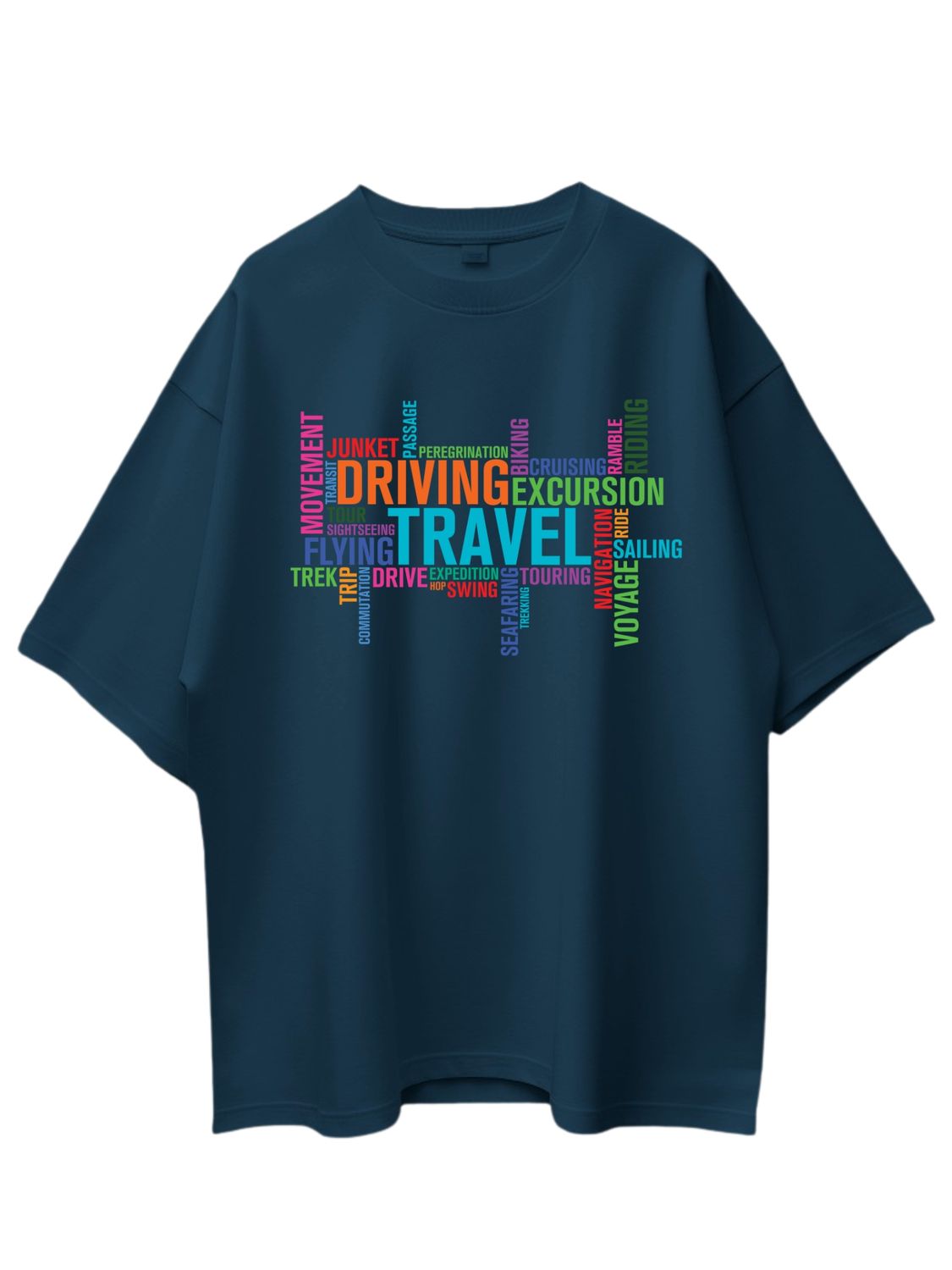 Roads to India® Cotton T-Shirt for Men – Travel Typography Graphic Print Tee | Half Sleeve Round Neck | Unisex Regular Fit | 180 GSM | White, Black | S to 5XL
