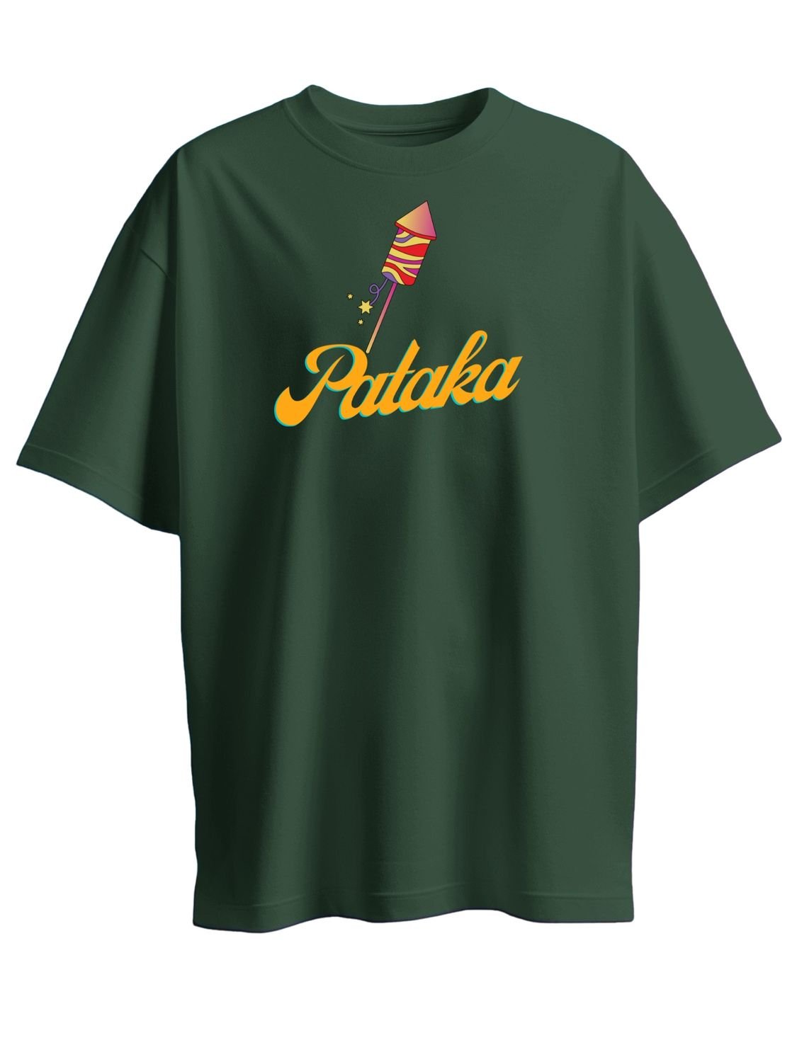 Roads to India® T-Shirt for Men – 100% Cotton Beware of Pataka Half Sleeve Round Neck Graphic Print Tee | Unisex Regular & Oversized Fit | 180/220 GSM | S–5XL | Black, Navy Blue, Olive Green