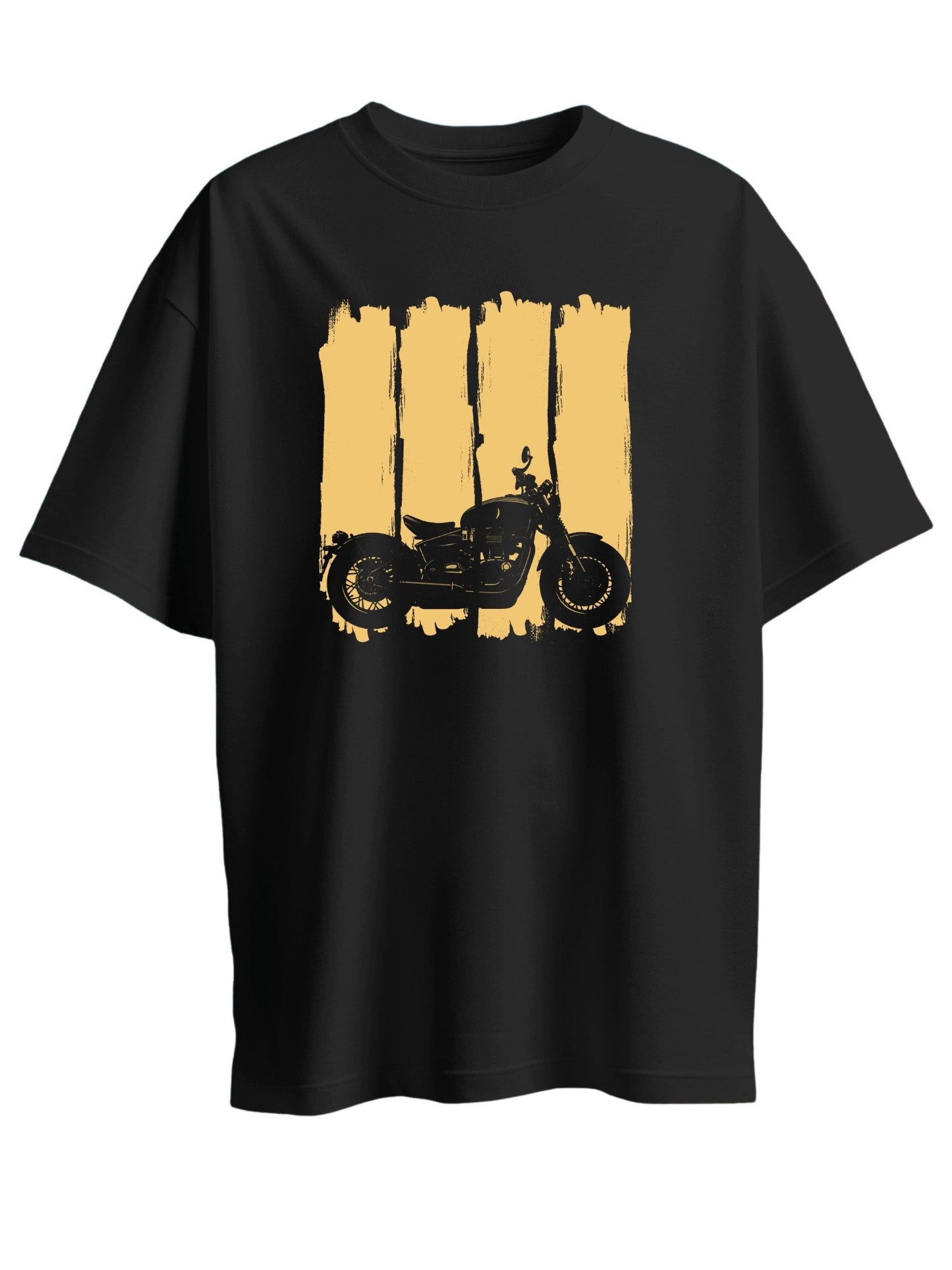 Roads to India® T-Shirt for Men – 100% Cotton Ladakh Motorcycle Rider Half Sleeve Round Neck Graphic Print Tee | Regular & Oversized Fit | 180/220 GSM | S–5XL | Black, Navy Blue