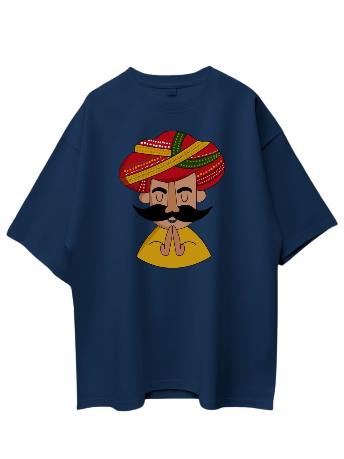 Roads to India® T-Shirt for Men – 100% Cotton Welcome to Rajasthan Unisex Half Sleeve Round Neck Graphic Print Tee | Regular & Oversized Fit | 180/220 GSM | S–5XL | White, Golden Yellow