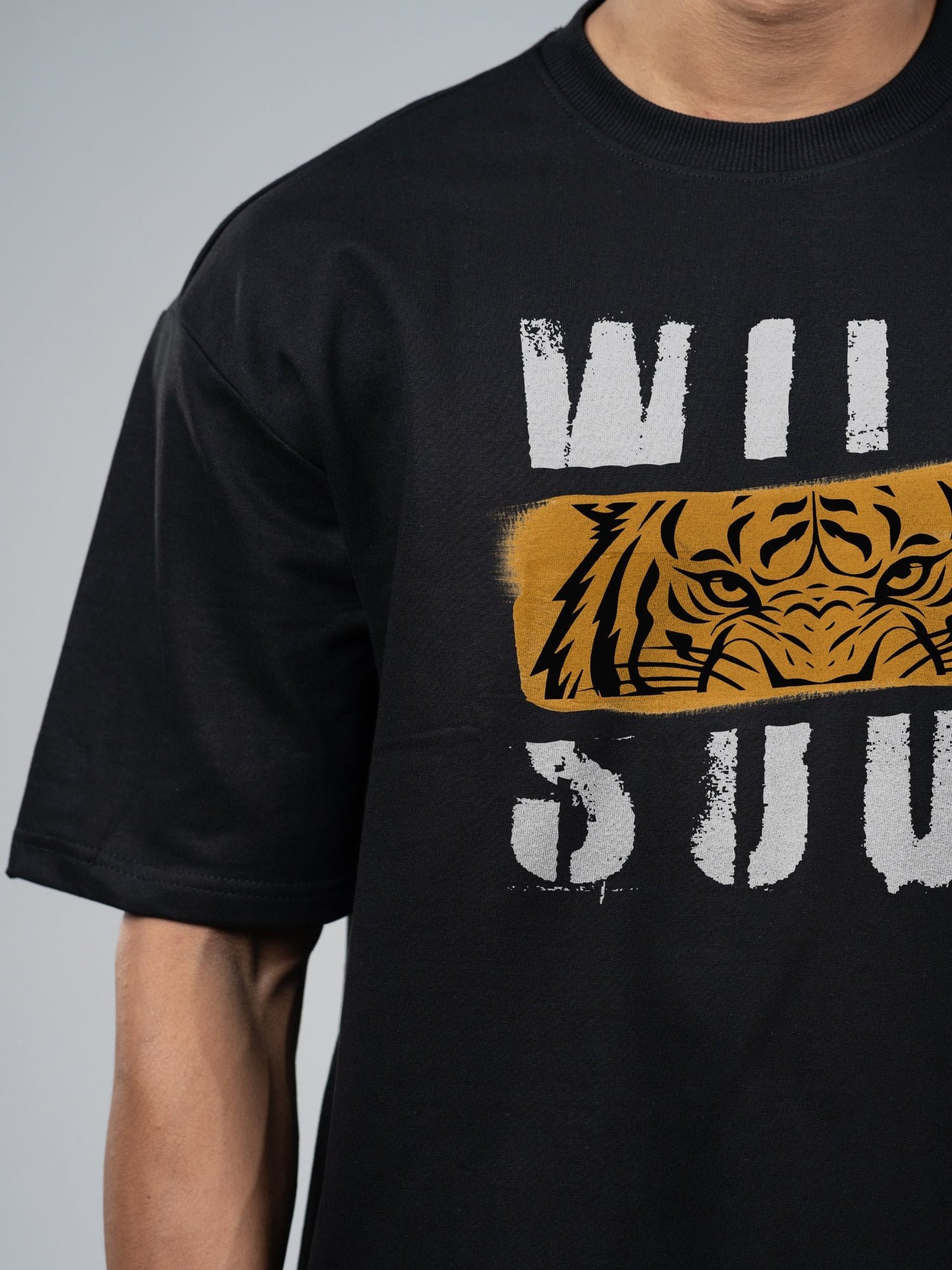Roads to India® Men's Cotton Casual T-Shirt – Wild Soul Graphic Tee | Unisex Fit (Regular & Oversized) | 180/220 GSM | Half Sleeve, Round Neck | S–5XL | Black, Navy Blue, White