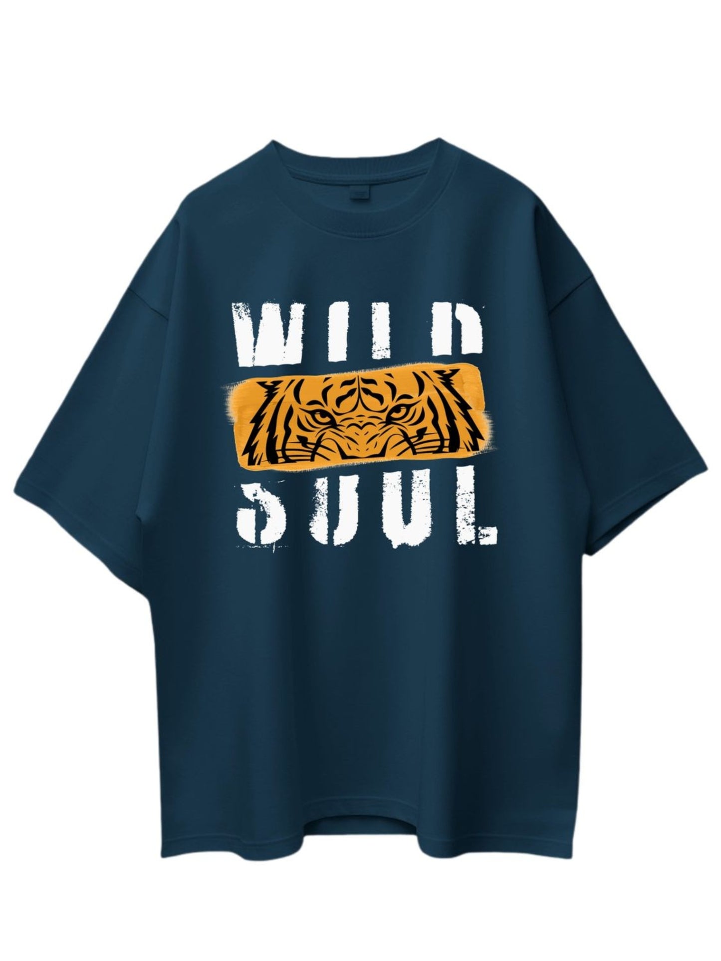 Roads to India Travel Tees - Wild Soul Unisex - Oversized Fit T-Shirts - Half Sleeve Crew Neck - 100% Combed Cotton, Sustainable Ink Print, BioWashed, Side-Seamed