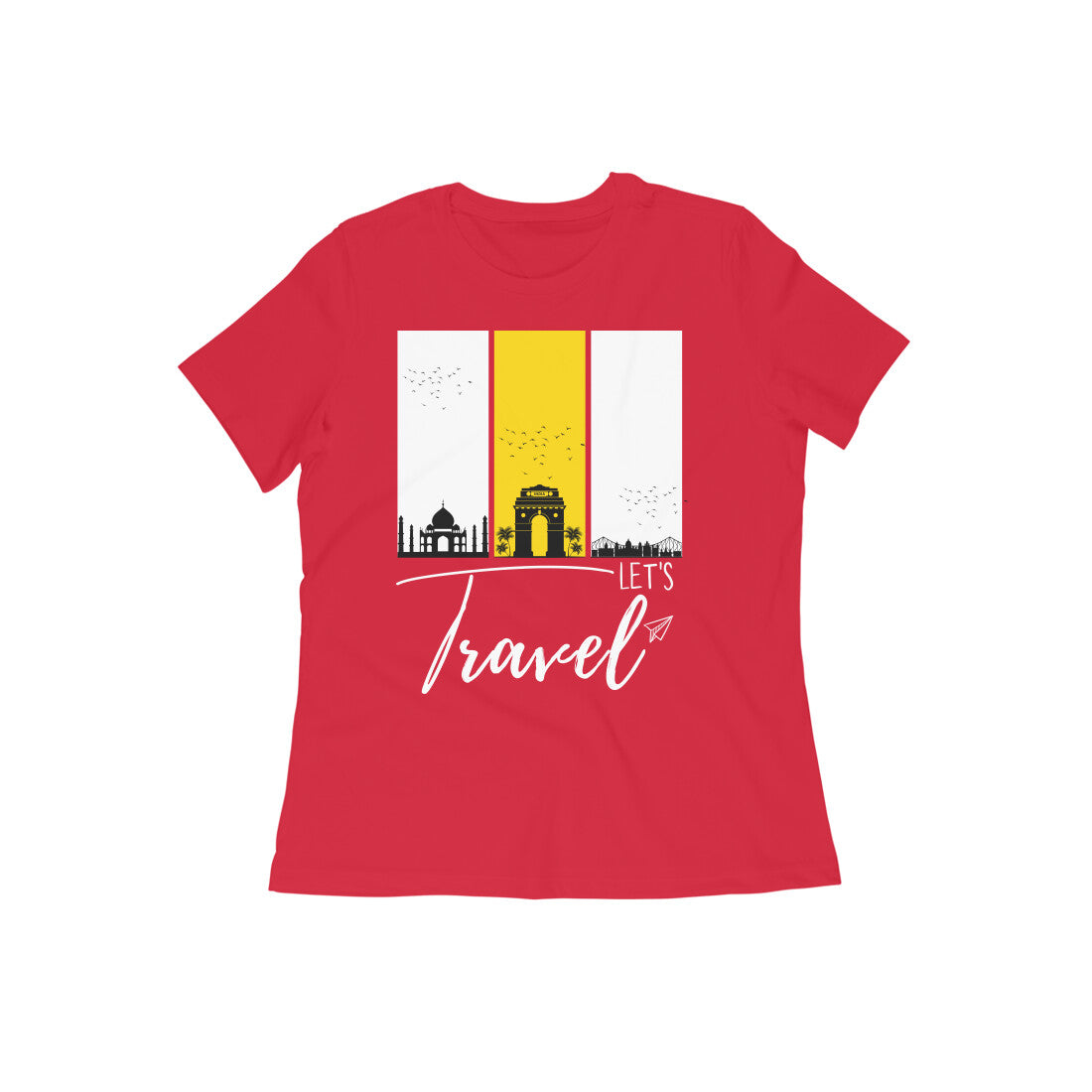LET'S TRAVEL - WOMENS TEE SHIRT - DREAM OF TRAVELING