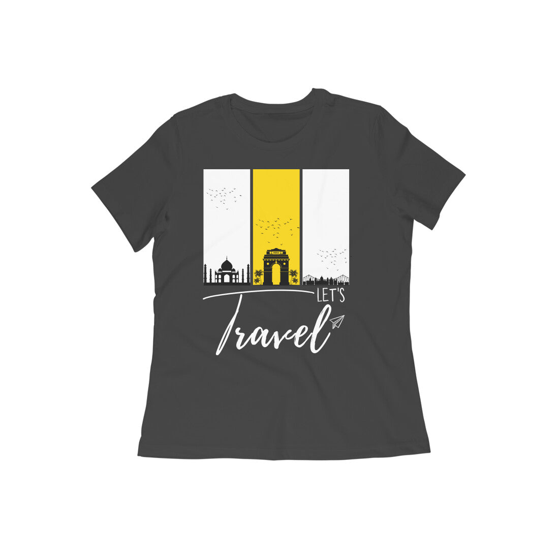 LET'S TRAVEL - WOMENS TEE SHIRT - DREAM OF TRAVELING
