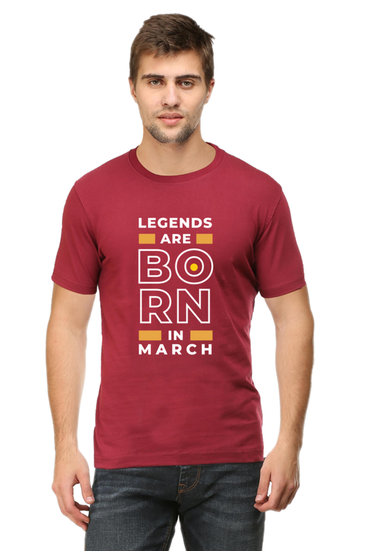 March Birthday T shirt - (Unise) legends are born on march