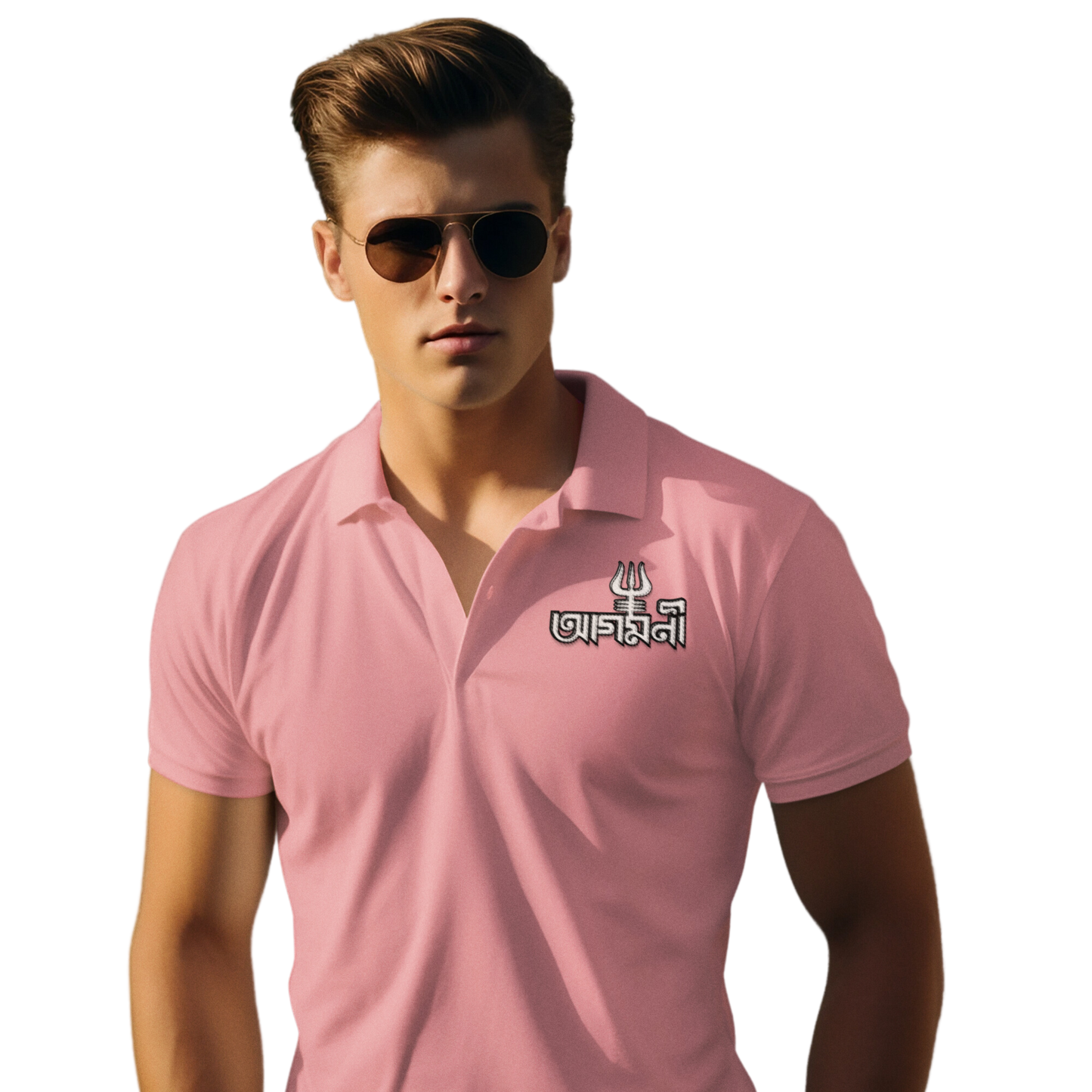 Agomoni - trendy, Premium Quality Classic Polo T-Shirt For Durga Puja - Exclusive Agomoni collection by Roads To India