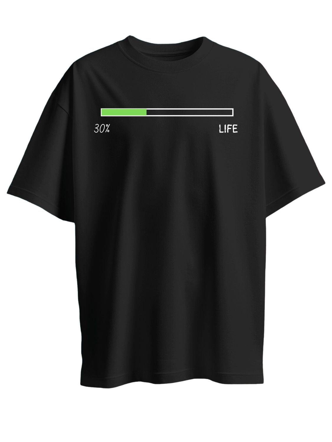 Roads to India® Men's Pure Cotton Casual T-Shirt – Life Percentage Graphic Tee | Unisex Fit (Regular & Oversized) | 180/220 GSM | Half Sleeve, Round Neck | S–5XL | Black, Navy Blue