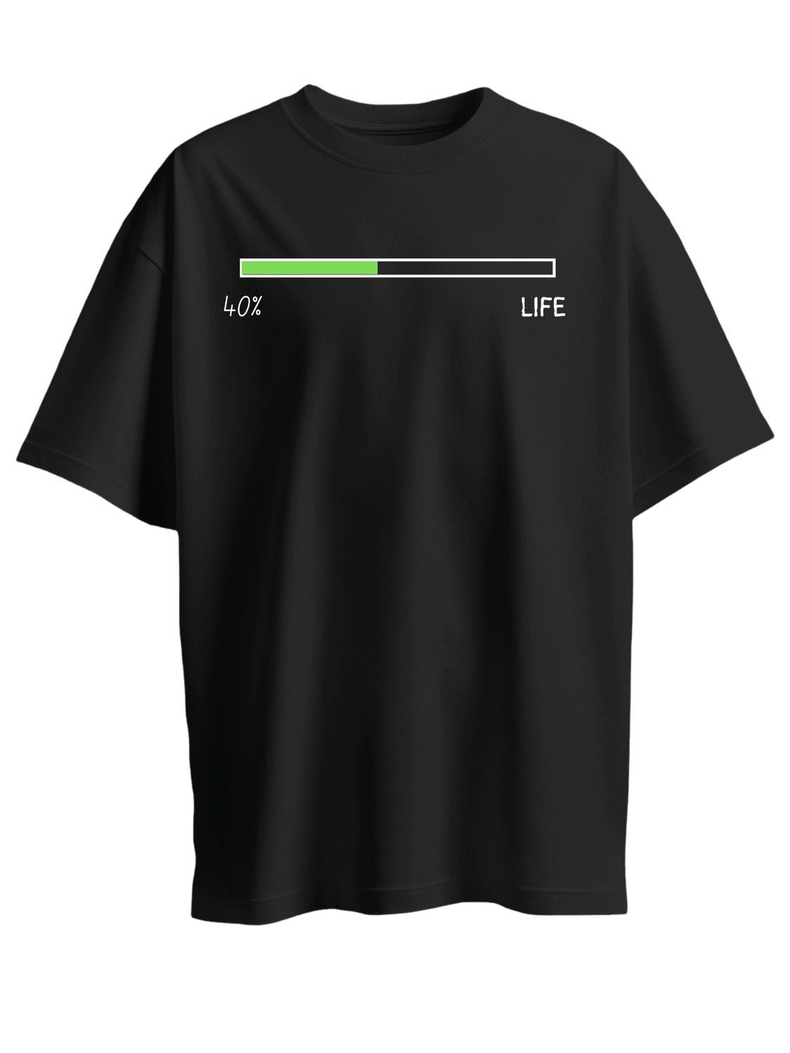 Roads to India® Men's Pure Cotton Casual T-Shirt – Life Percentage Graphic Tee | Unisex Fit (Regular & Oversized) | 180/220 GSM | Half Sleeve, Round Neck | S–5XL | Black, Navy Blue