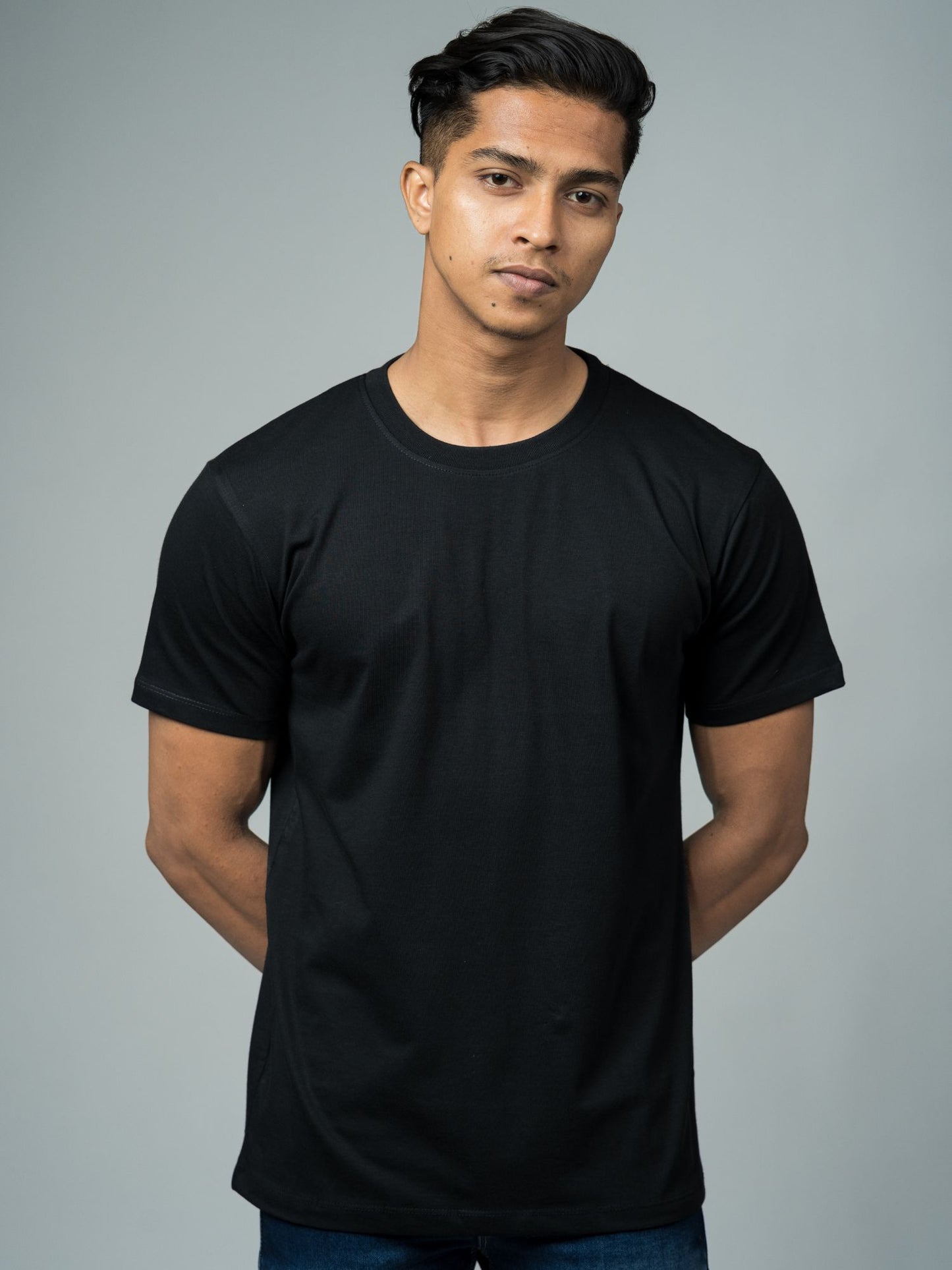 Roads to India® Men's Cotton Casual T-Shirt – Premium Plain T-Shirt | Unisex Fit (Regular)| 180 GSM | Half Sleeve, Round Neck | S–5XL | White, Black, Nevy Blue, Red, Golden Yellow, Olive Green, Grey