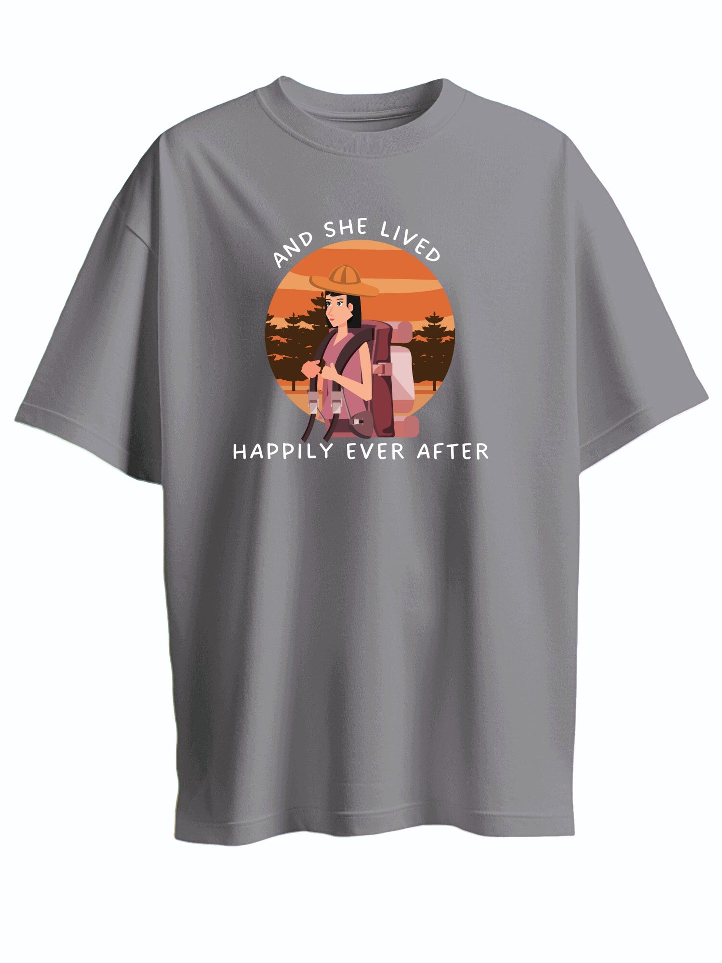 AND SHE LIVED HAPPILY EVER AFTER - WOMENS T SHIRT - to travel is to live