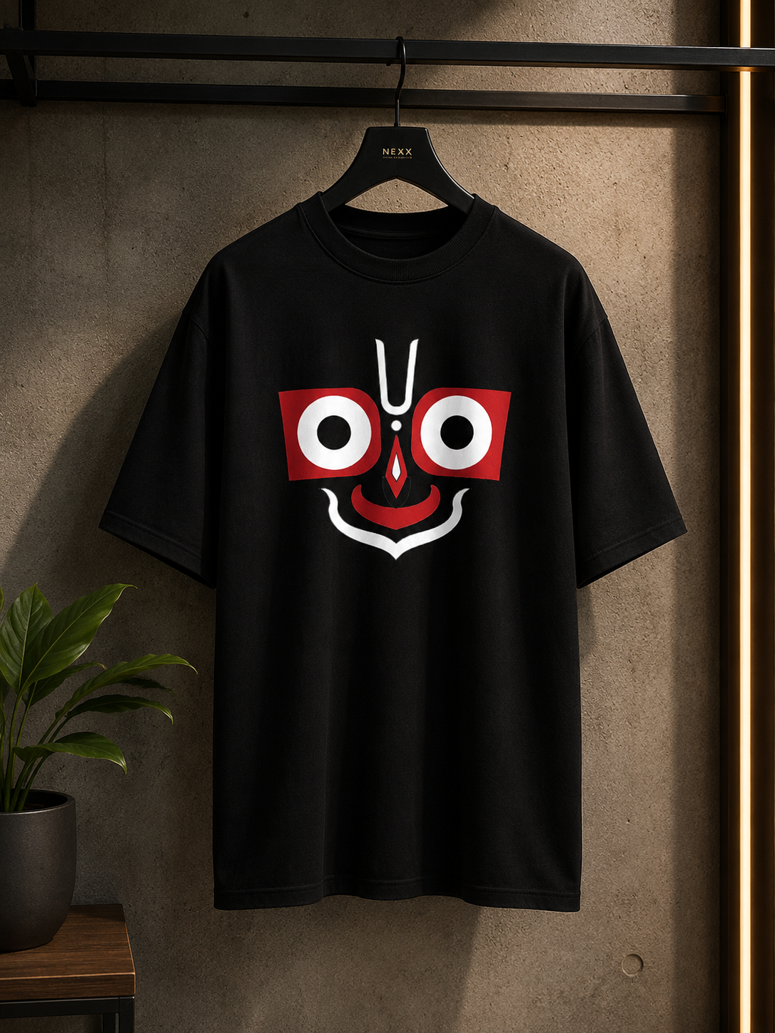 Roads to India Jai Jagannath 2 Graphic T-Shirt | 180 GSM Cotton | Regular Fit | White
