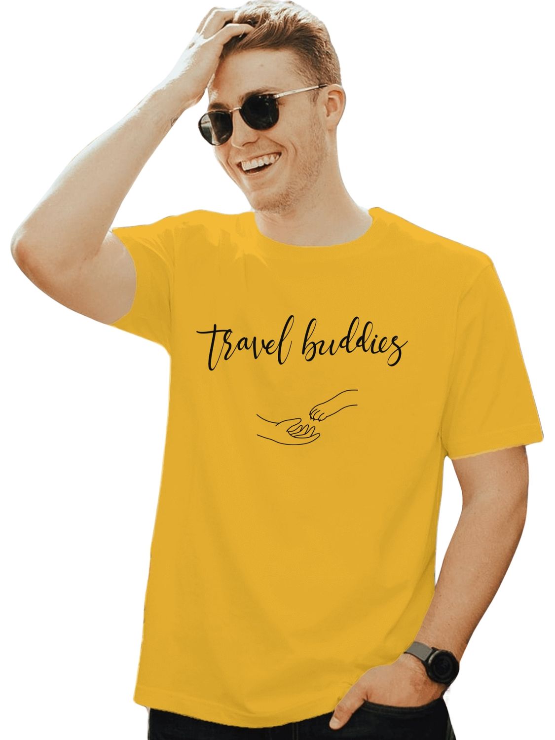 TRAVEL BUDDIES - UNISEX T SHIRT FOR DOG LOVERS - Travel with your companion