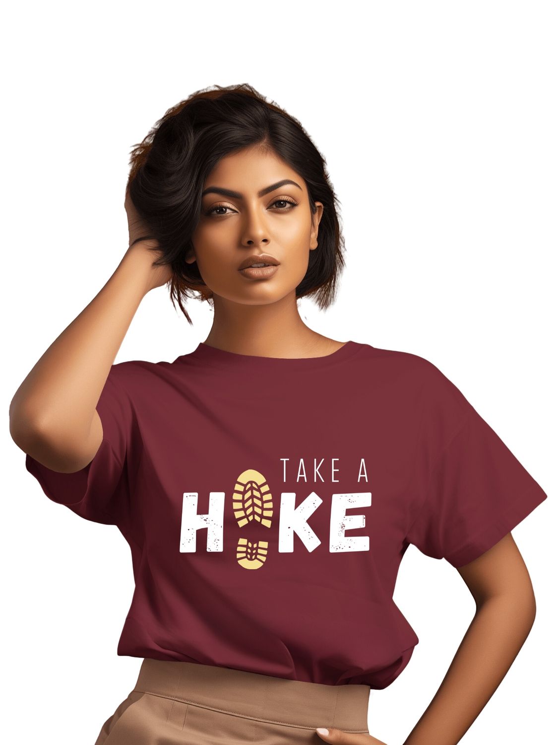 TAKE A HIKE - UNISEX T SHIRT - I'd rather be Hiking ( black, blue, maroon )