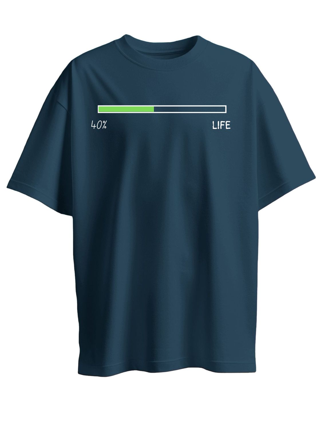 Roads to India® Men's Pure Cotton Casual T-Shirt – Life Percentage Graphic Tee | Unisex Fit (Regular & Oversized) | 180/220 GSM | Half Sleeve, Round Neck | S–5XL | Black, Navy Blue