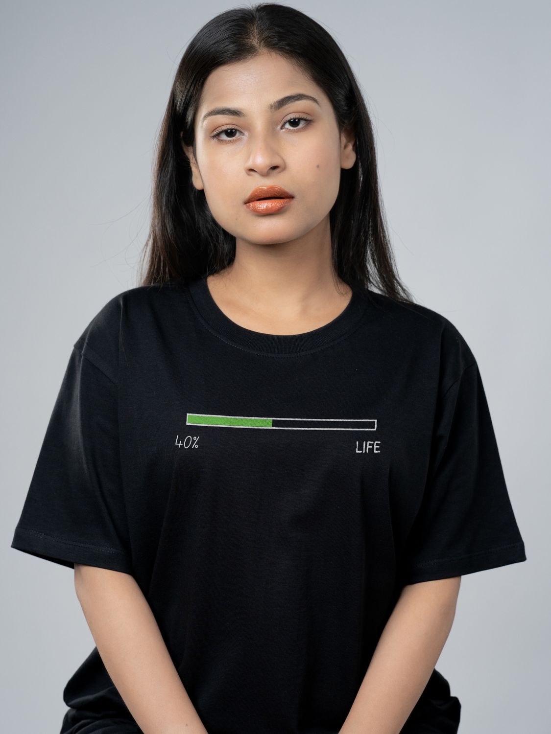 Roads to India® Men's Pure Cotton Casual T-Shirt – Life Percentage Graphic Tee | Unisex Fit (Regular & Oversized) | 180/220 GSM | Half Sleeve, Round Neck | S–5XL | Black, Navy Blue