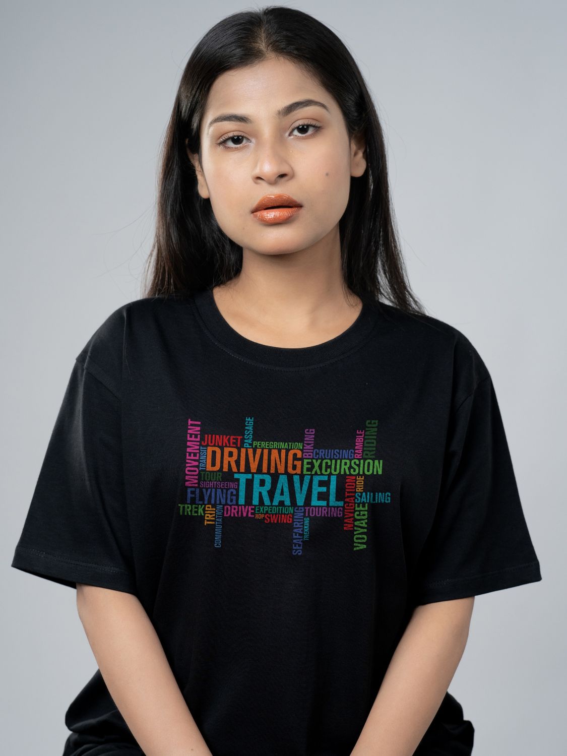 Roads to India® Cotton T-Shirt for Men – Travel Typography Graphic Print Tee | Half Sleeve Round Neck | Unisex Regular Fit | 180 GSM | White, Black | S to 5XL