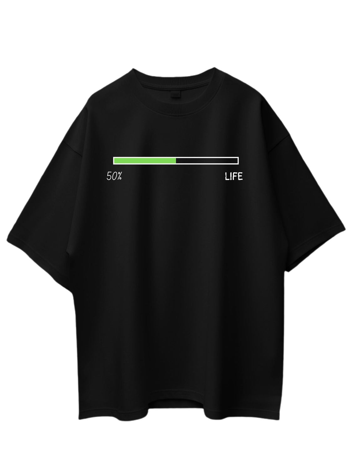 Roads to India® Men's Pure Cotton Casual T-Shirt – Life Percentage Graphic Tee | Unisex Fit (Regular & Oversized) | 180/220 GSM | Half Sleeve, Round Neck | S–5XL | Black, Navy Blue