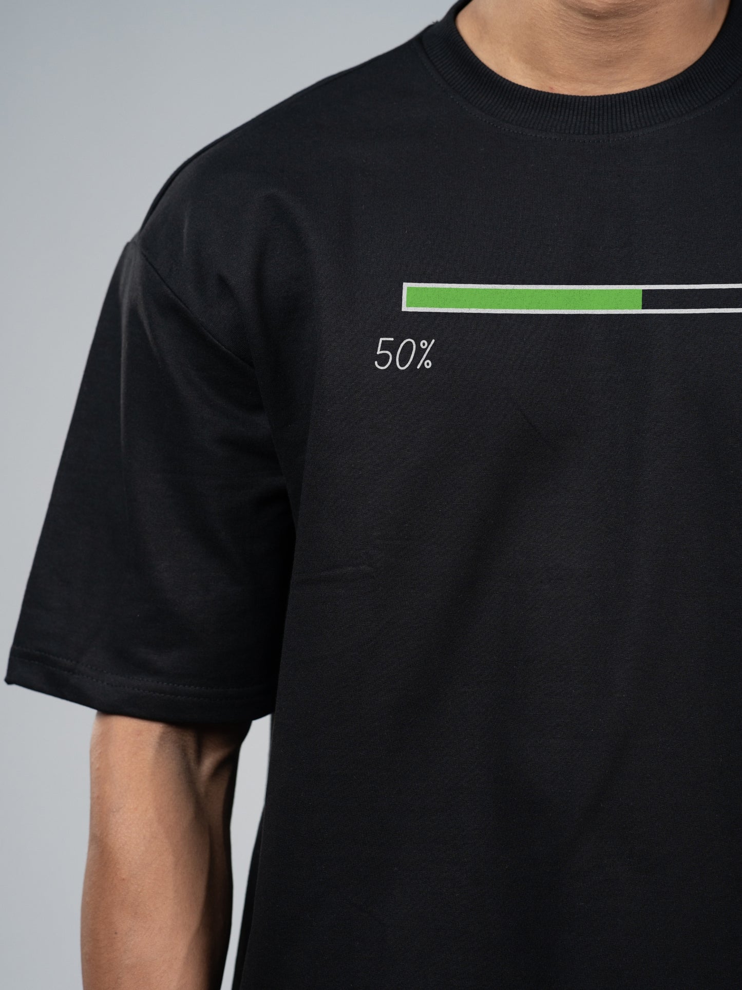 Roads to India® Men's Pure Cotton Casual T-Shirt – Life Percentage Graphic Tee | Unisex Fit (Regular & Oversized) | 180/220 GSM | Half Sleeve, Round Neck | S–5XL | Black, Navy Blue
