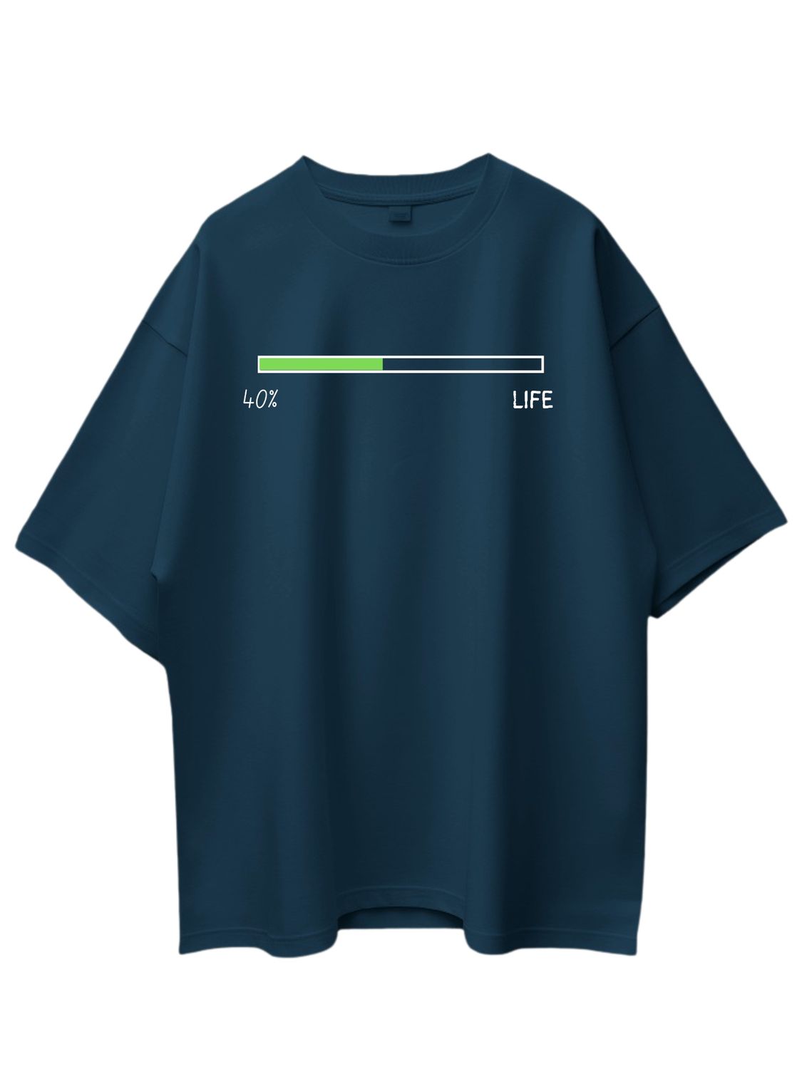 Roads to India® Men's Pure Cotton Casual T-Shirt – Life Percentage Graphic Tee | Unisex Fit (Regular & Oversized) | 180/220 GSM | Half Sleeve, Round Neck | S–5XL | Black, Navy Blue