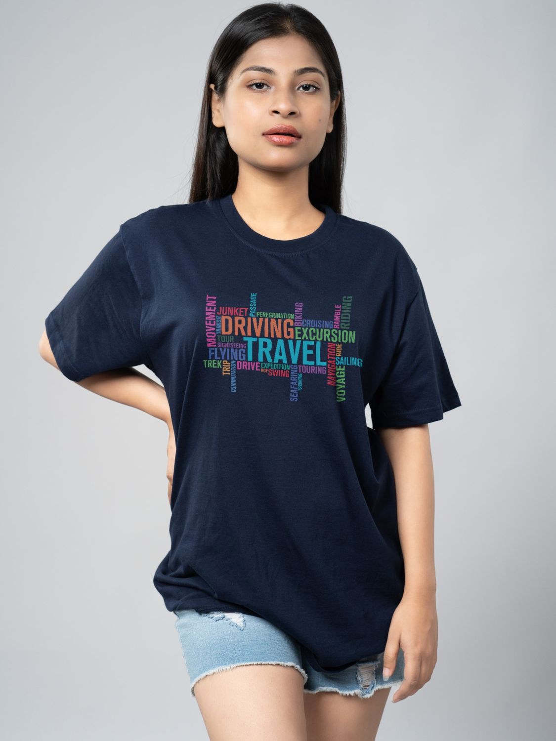 Roads to India® Cotton T-Shirt for Men – Travel Typography Graphic Print Tee | Half Sleeve Round Neck | Unisex Regular Fit | 180 GSM | White, Black | S to 5XL