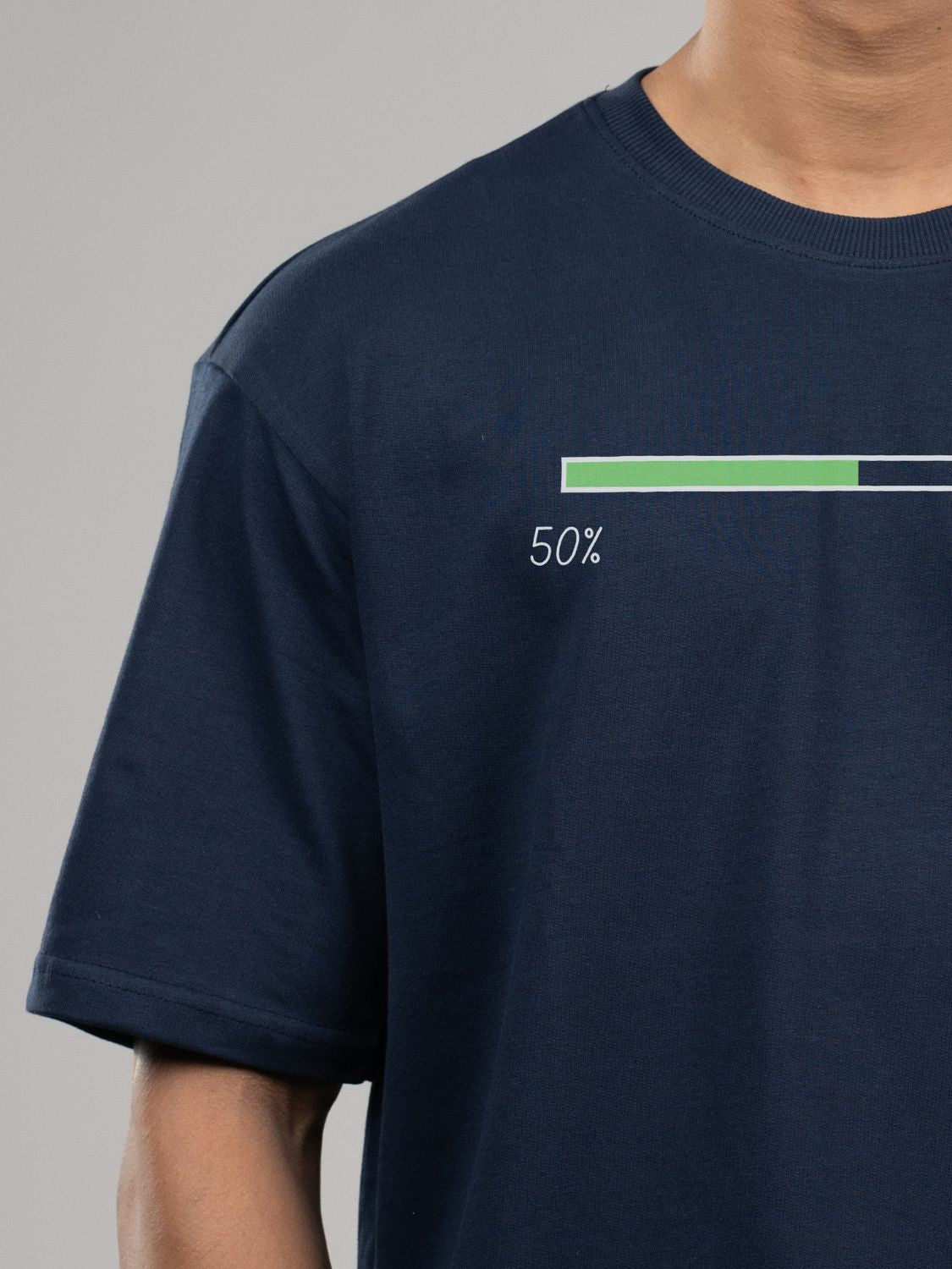 Roads to India® Men's Pure Cotton Casual T-Shirt – Life Percentage Graphic Tee | Unisex Fit (Regular & Oversized) | 180/220 GSM | Half Sleeve, Round Neck | S–5XL | Black, Navy Blue