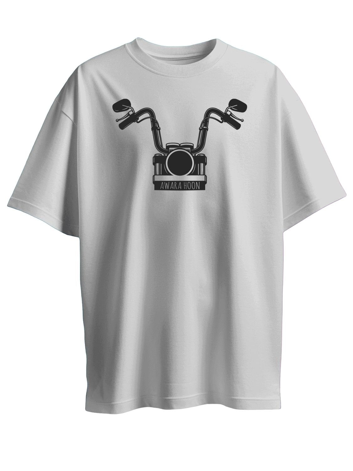 Roads to India® Men's Pure Cotton Trekking T-Shirt – Aawara Hoon Graphic Tee | Unisex Regular & Oversized Fit | 180/220 GSM | Half Sleeve Round Neck | S–5XL | White, Green, Yellow