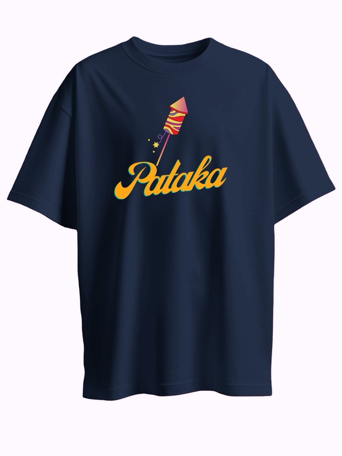 Roads to India® T-Shirt for Men – 100% Cotton Beware of Pataka Half Sleeve Round Neck Graphic Print Tee | Unisex Regular & Oversized Fit | 180/220 GSM | S–5XL | Black, Navy Blue, Olive Green