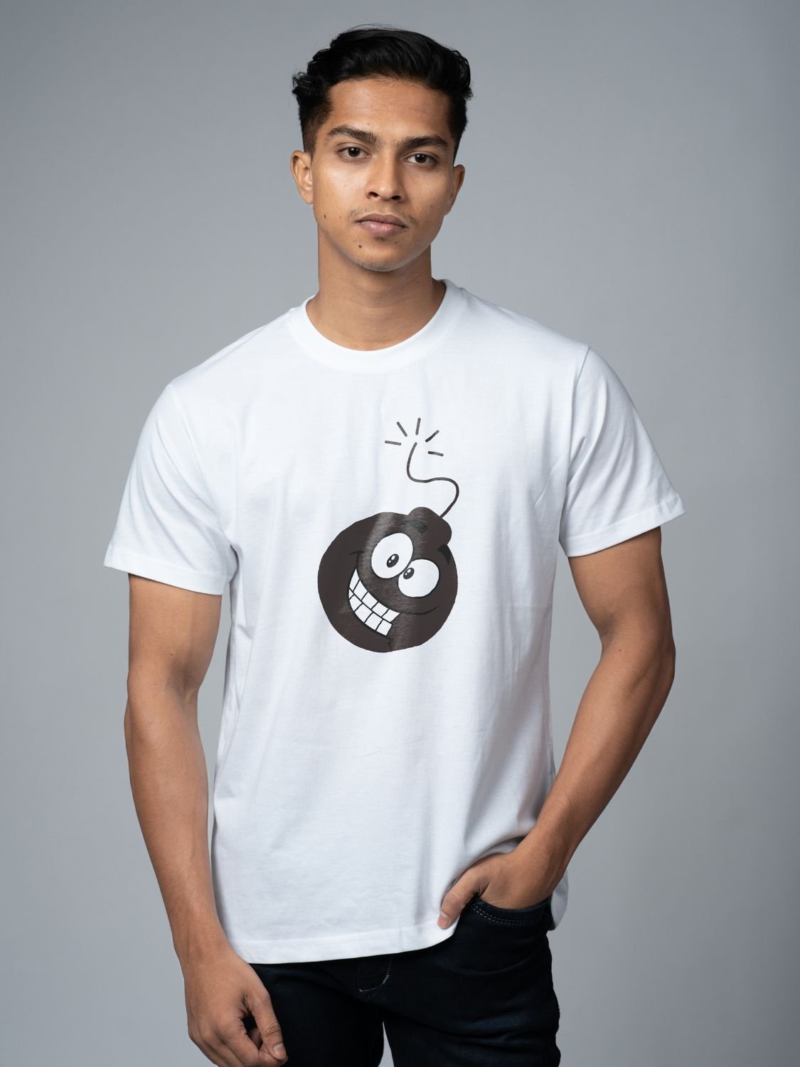 Roads to India® T-Shirt for Men – 100% Cotton Bombastic Diwali Half Sleeve Round Neck Graphic Print Tee | Unisex Regular & Oversized Fit | 180/220 GSM | S–5XL | White, Yellow, Red
