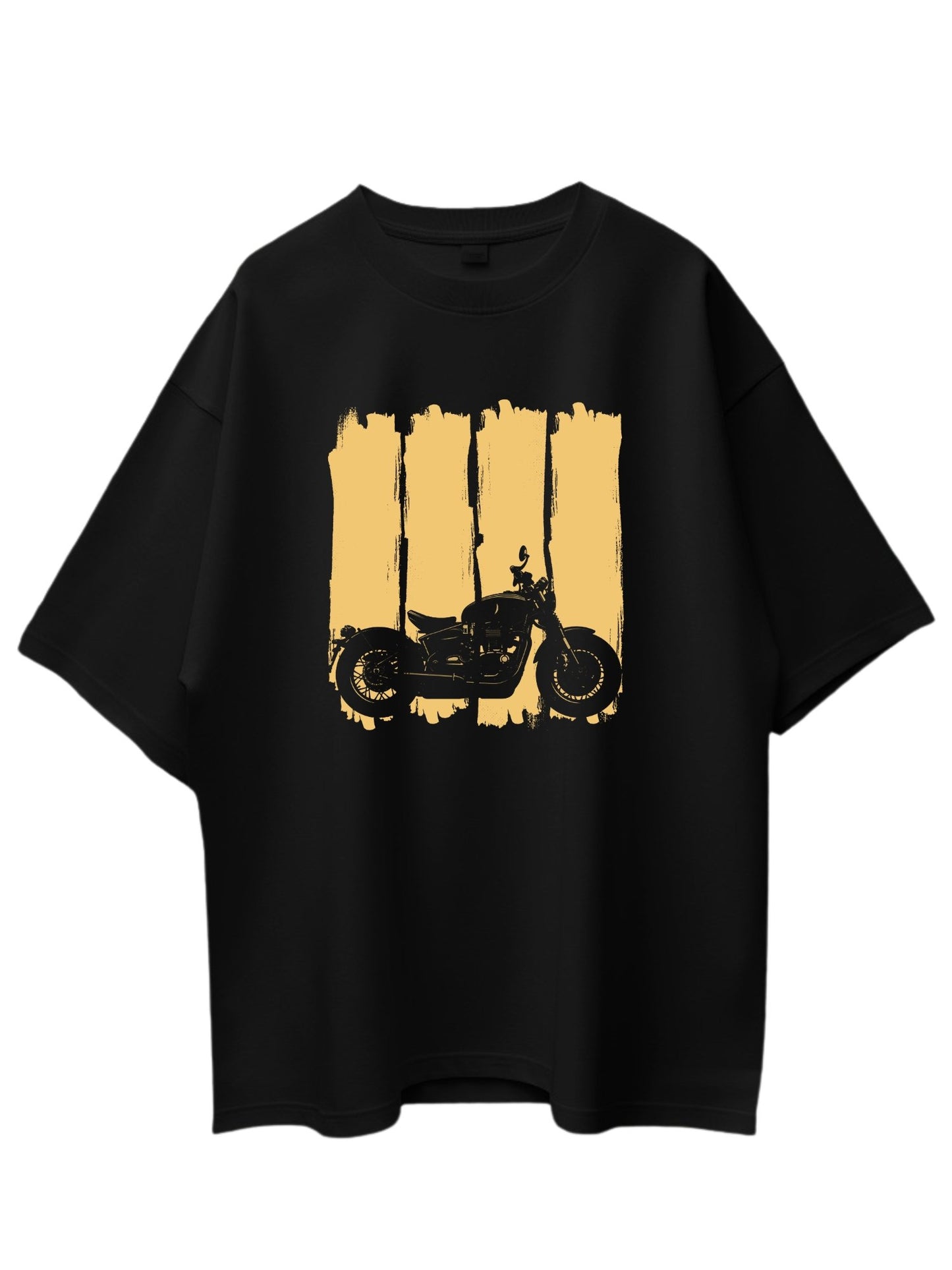 Roads to India® T-Shirt for Men – 100% Cotton Ladakh Motorcycle Rider Half Sleeve Round Neck Graphic Print Tee | Regular & Oversized Fit | 180/220 GSM | S–5XL | Black, Navy Blue