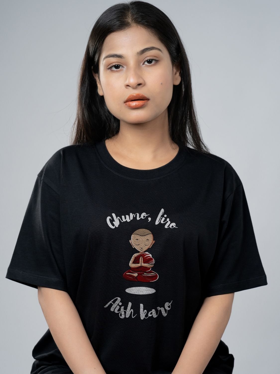 Roads to India® Cotton T-Shirt for Men – Ghumo Firo Graphic Print Tee | Half Sleeve Round Neck | Unisex Regular & Oversized Fit | 180/220 GSM | White, Golden Yellow | S to 5XL