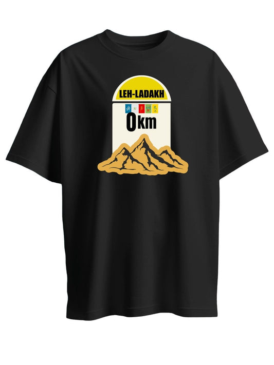 Roads to India® Cotton T-Shirt for Men – Start Your Dream Tour Graphic Print Tee | Half Sleeve Round Neck | Unisex Regular & Oversized Fit | 180/220 GSM | Black, Navy Blue | S to 5XL