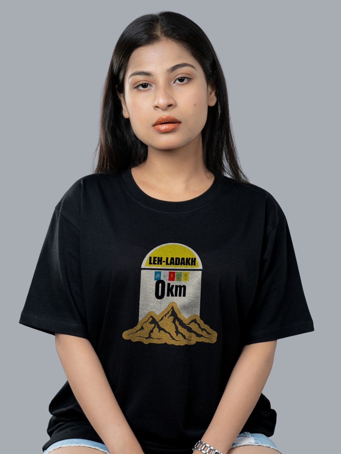 Roads to India® Cotton T-Shirt for Men – Start Your Dream Tour Graphic Print Tee | Half Sleeve Round Neck | Unisex Regular & Oversized Fit | 180/220 GSM | Black, Navy Blue | S to 5XL
