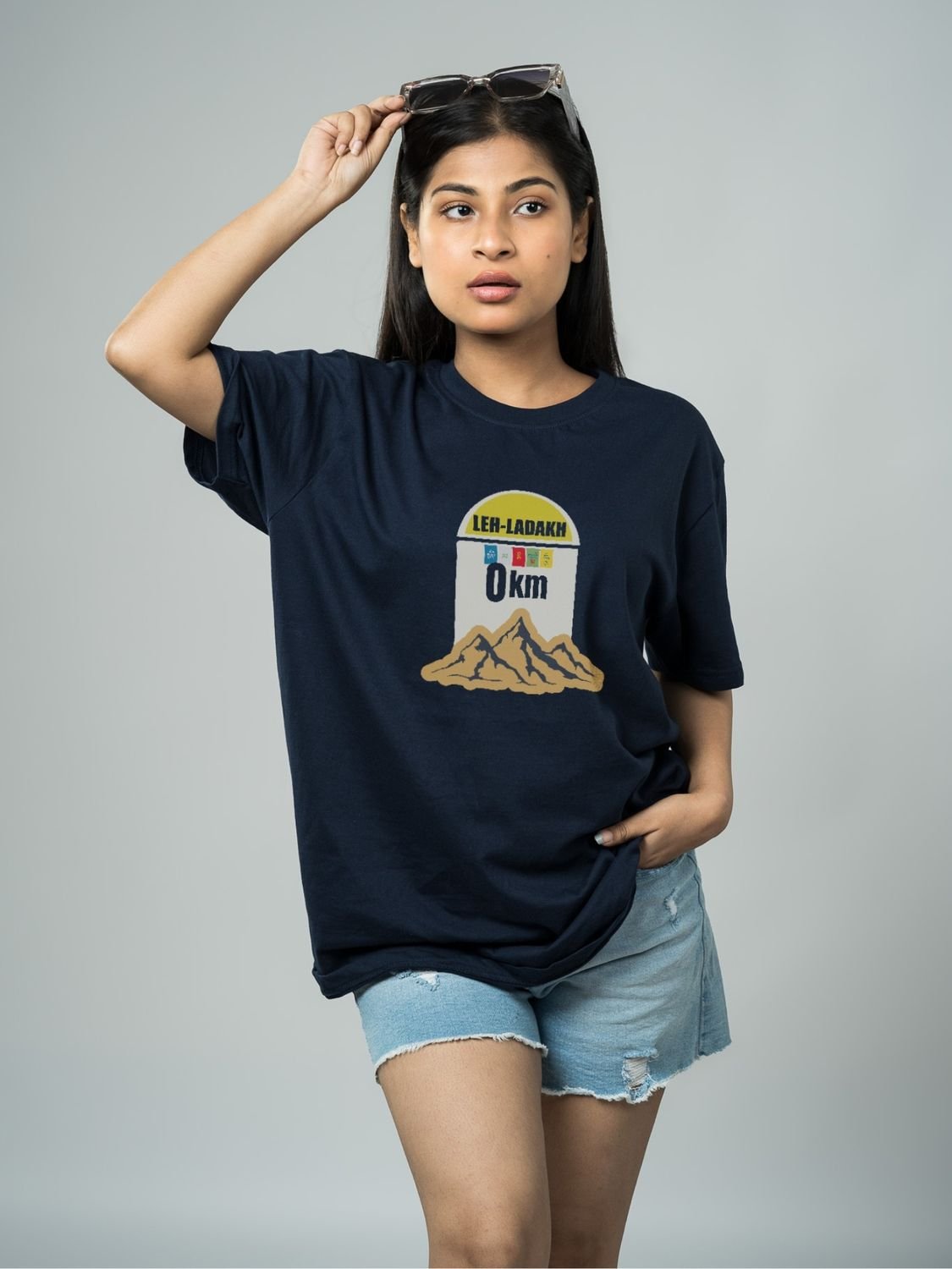 Roads to India® Cotton T-Shirt for Men – Start Your Dream Tour Graphic Print Tee | Half Sleeve Round Neck | Unisex Regular & Oversized Fit | 180/220 GSM | Black, Navy Blue | S to 5XL