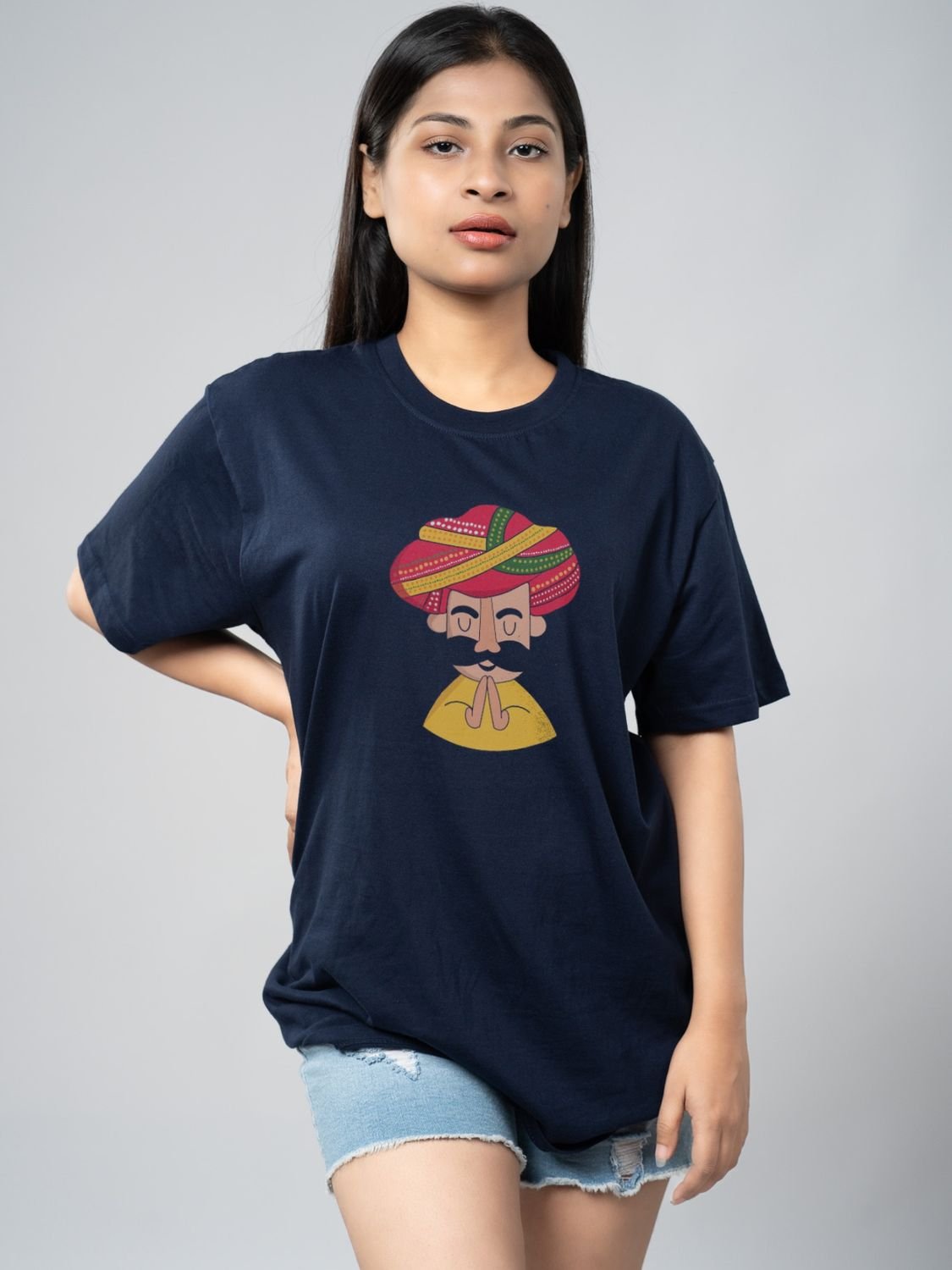 Roads to India® T-Shirt for Men – 100% Cotton Welcome to Rajasthan Unisex Half Sleeve Round Neck Graphic Print Tee | Regular & Oversized Fit | 180/220 GSM | S–5XL | White, Golden Yellow