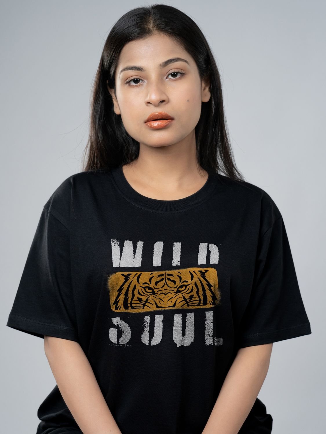 Roads to India® Men's Cotton Casual T-Shirt – Wild Soul Graphic Tee | Unisex Fit (Regular & Oversized) | 180/220 GSM | Half Sleeve, Round Neck | S–5XL | Black, Navy Blue, White