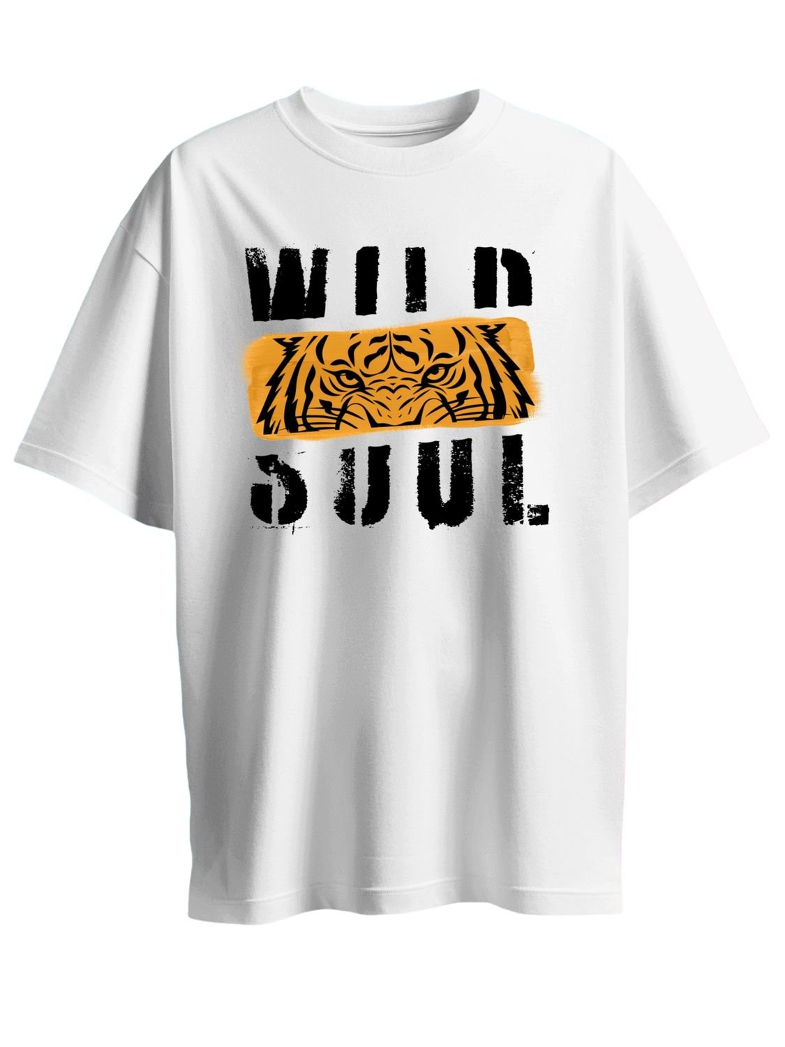 Roads to India® Men's Cotton Casual T-Shirt – Wild Soul Graphic Tee | Unisex Fit (Regular & Oversized) | 180/220 GSM | Half Sleeve, Round Neck | S–5XL | Black, Navy Blue, White