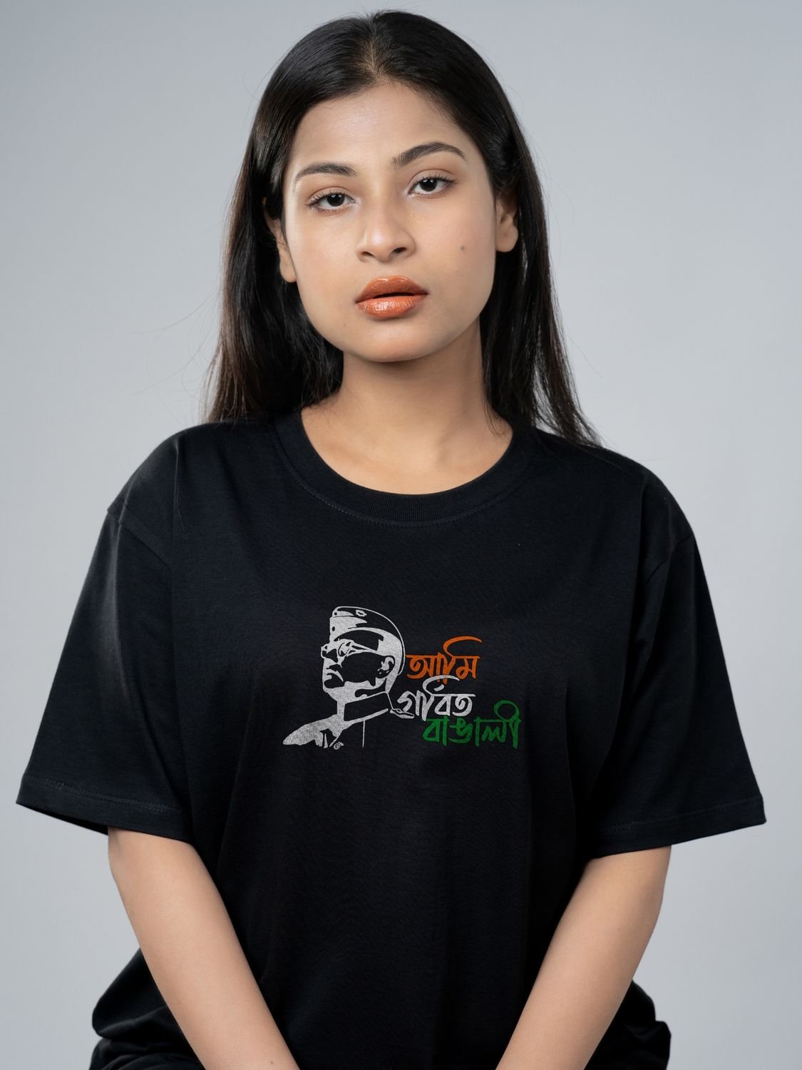 Roads to India® Bengali T-Shirt for Men – 100% Cotton Ami Gorbito Bengali T-Shirt | Round Graphic Print Neck Half Sleeve | Unisex Regular & Oversized Fit | 180/220 GSM | S–5XL | Black, Blue, White