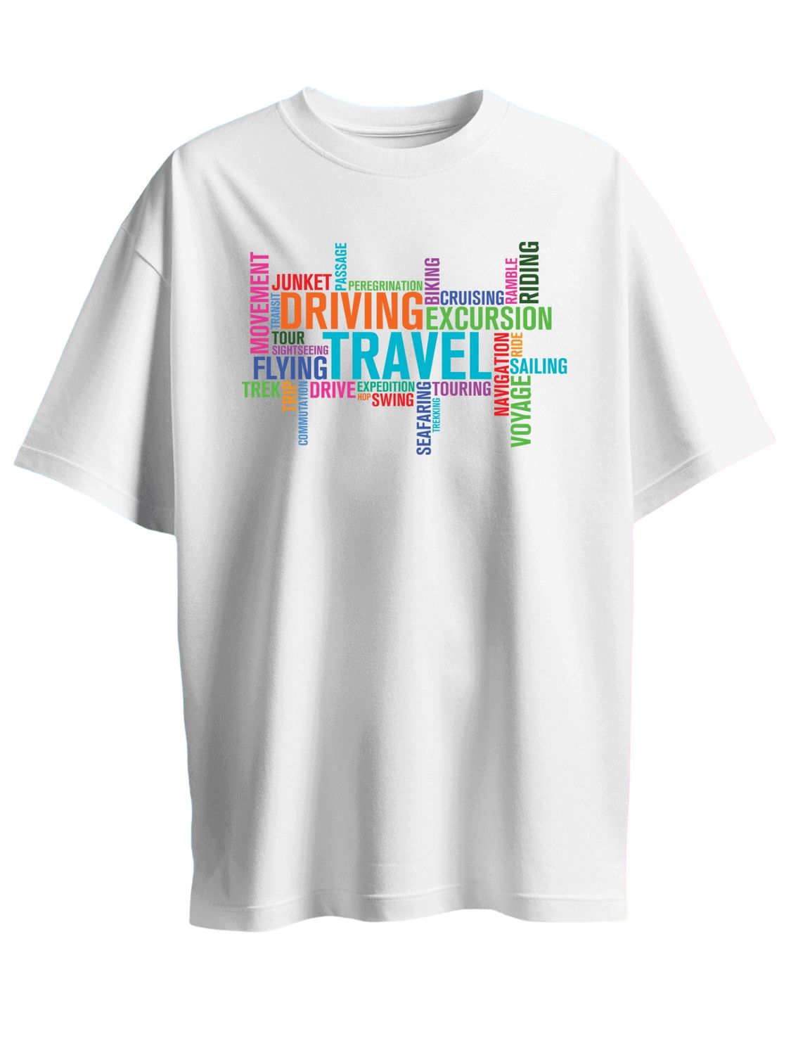 Roads to India® Cotton T-Shirt for Men – Travel Typography Graphic Print Tee | Half Sleeve Round Neck | Unisex Regular Fit | 180 GSM | White, Black | S to 5XL