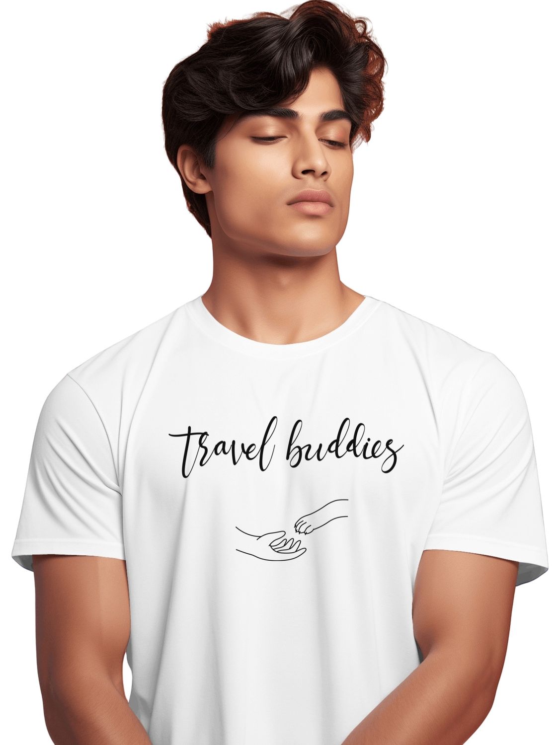 TRAVEL BUDDIES - UNISEX T SHIRT FOR DOG LOVERS - Travel with your companion