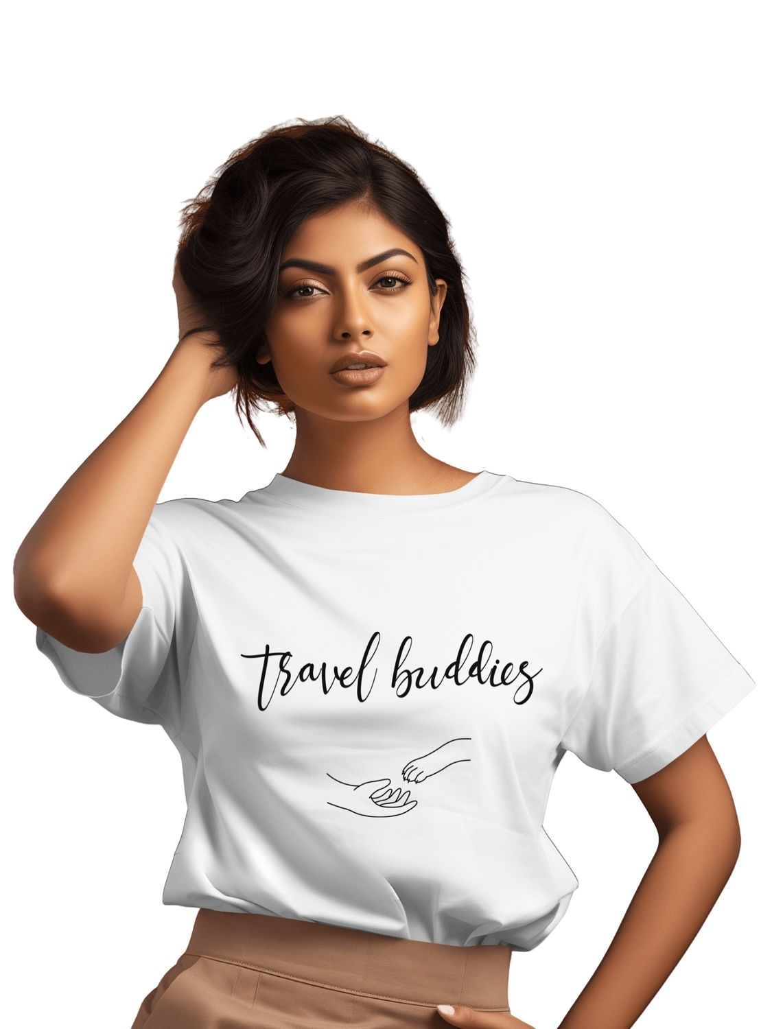 TRAVEL BUDDIES - UNISEX T SHIRT FOR DOG LOVERS - Travel with your companion