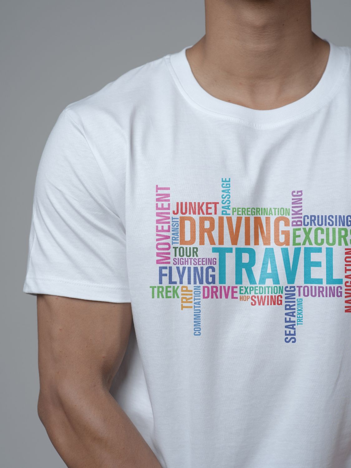 Roads to India® Cotton T-Shirt for Men – Travel Typography Graphic Print Tee | Half Sleeve Round Neck | Unisex Regular Fit | 180 GSM | White, Black | S to 5XL