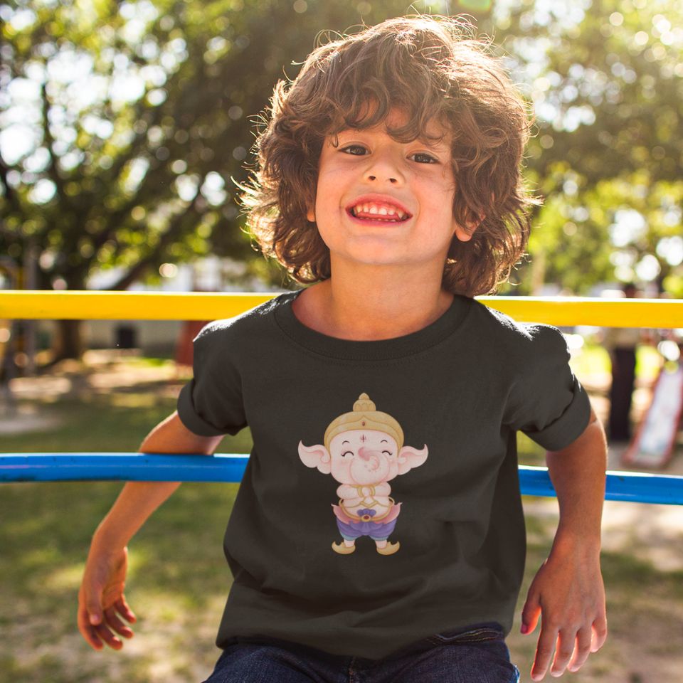 Cute Ganesh - Unisex T-Shirt for Kids (1 to 6 Years) - Premium Quality