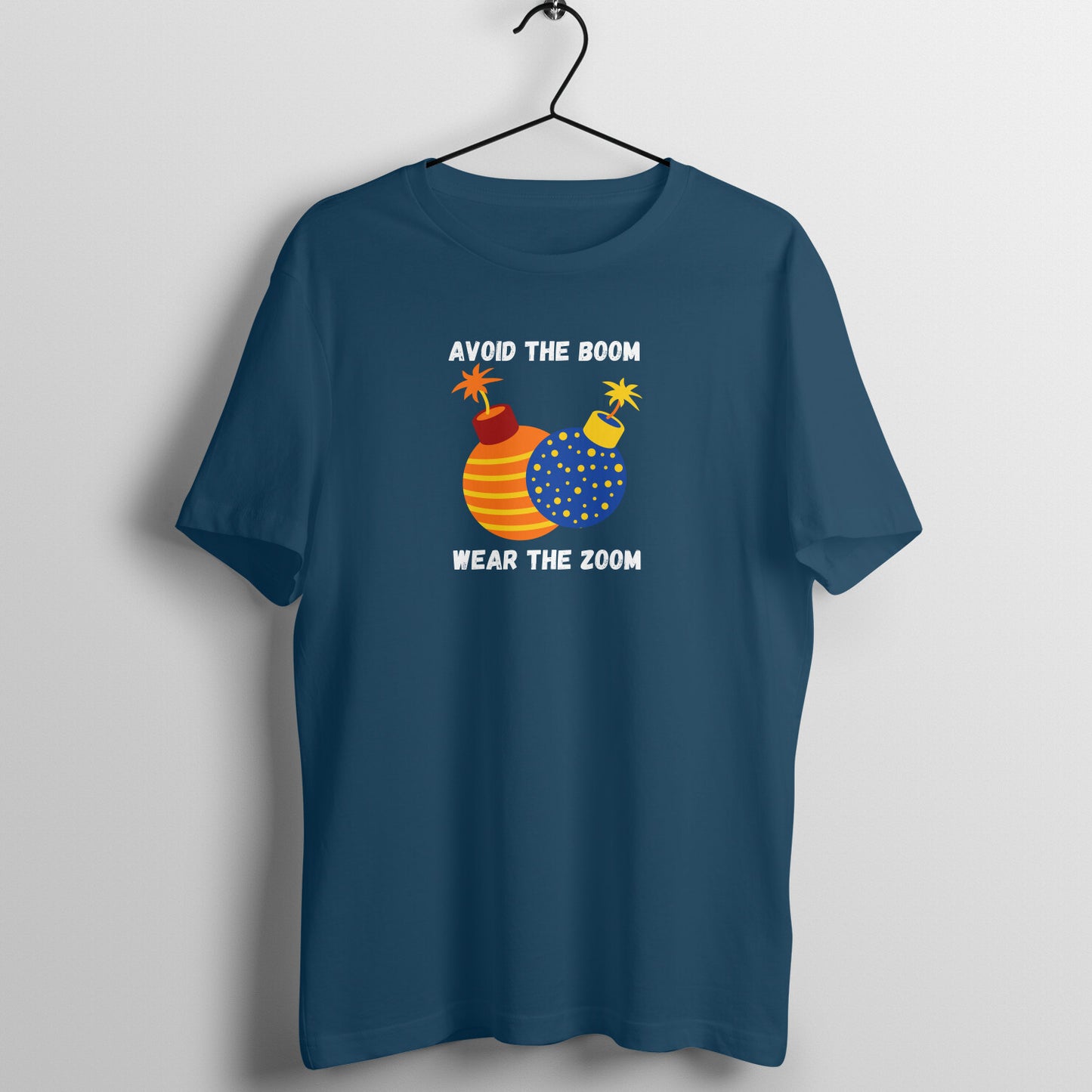 Avoid the boom, wear the zoom - Diwali awareness t shirt