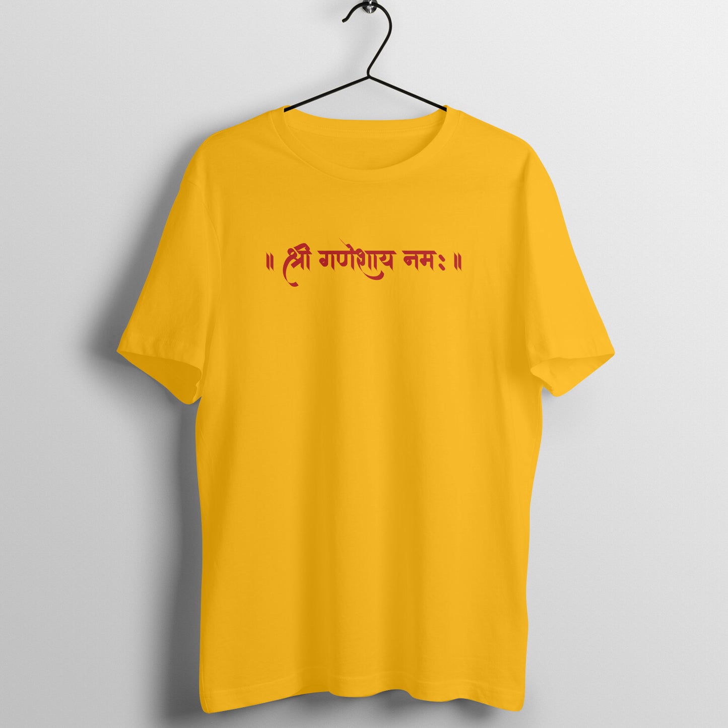 Sree Ganeshaya Namah -100% combed Organic cotton - Premium Quality - Unisex T shirt - Enjoy Ganesh Chaturthi With Roads To India