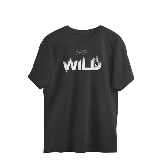 Roads to India Travel Tees - Into The Wild - Unisex Oversized Fit T-Shirt - Half Sleeve Crew Neck - 100% Combed Cotton, Sustainable Ink Print, BioWashed, Side-Seamed, Graphic Printed