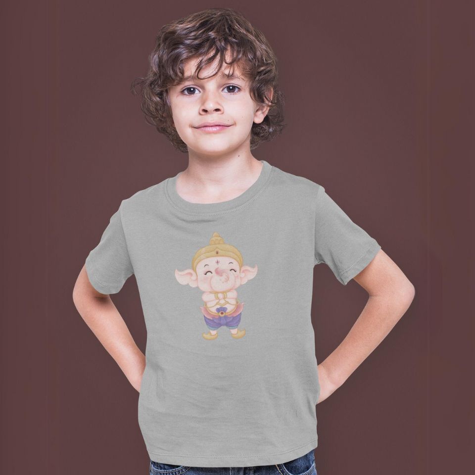 Cute Ganesh - Unisex T-Shirt for Kids (1 to 6 Years) - Premium Quality