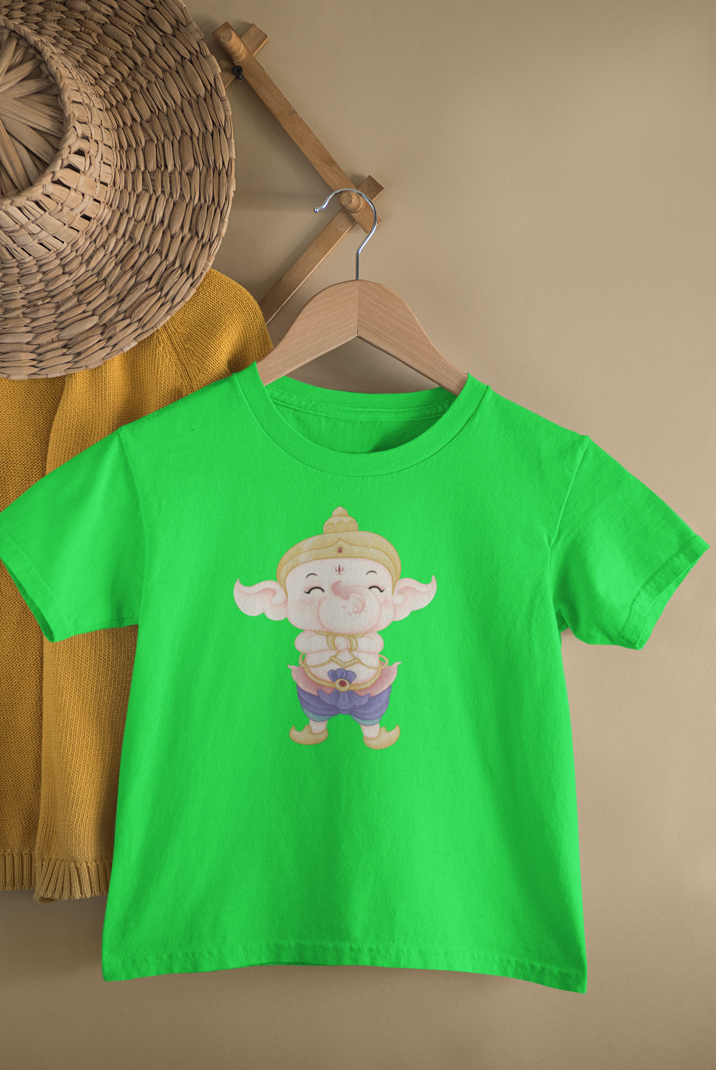 Cute Ganesh - Unisex T-Shirt for Kids (1 to 6 Years) - Premium Quality