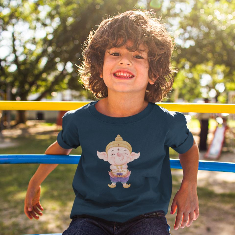 Cute Ganesh - Unisex T-Shirt for Kids (1 to 6 Years) - Premium Quality