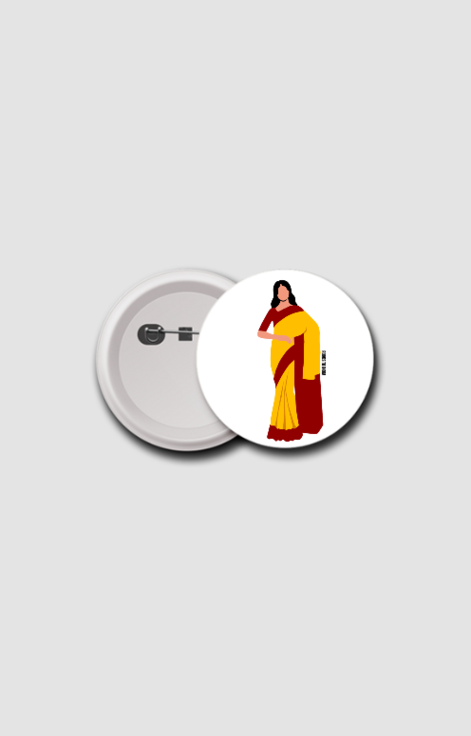 Roads to india badge - woman in saree, gift